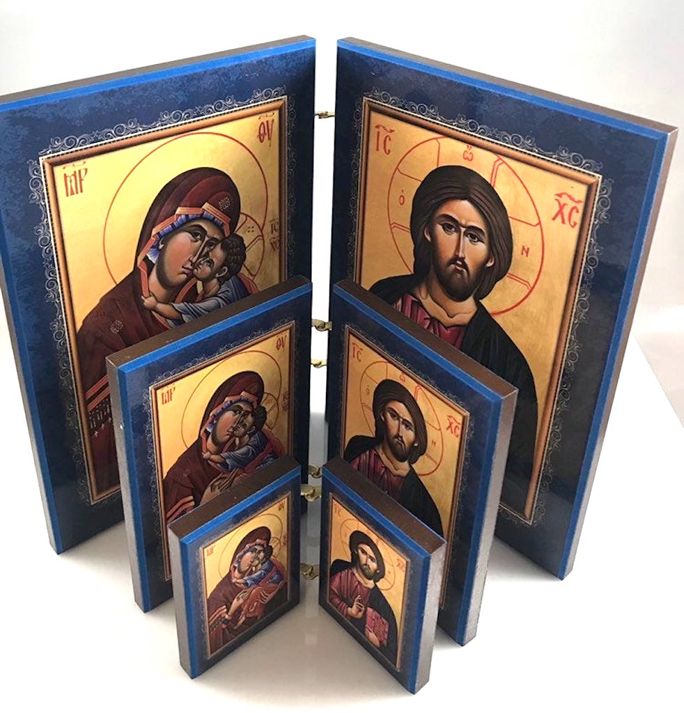 Orthodox Wooden Icon Diptych - anastasisgiftshop.com