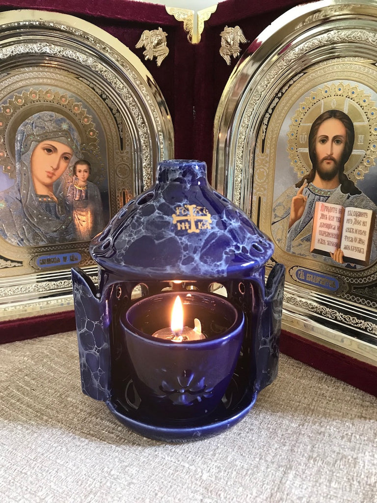 Orthodox Ceramic Vigil Lamp Oil Burner - anastasisgiftshop.com