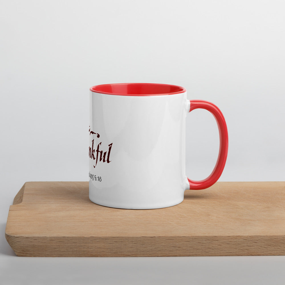 In Everything Give Thanks-Mug with Color Inside - anastasisgiftshop.com